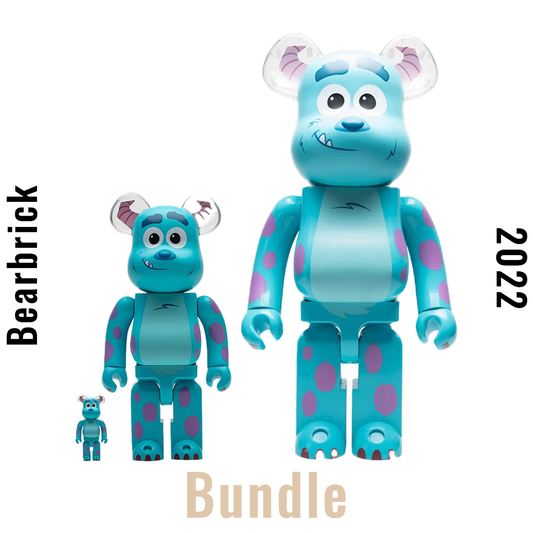 Bearbrick Disney Pixar Monsters, Inc. Sulley 1000% + 400% + 100% Bundle