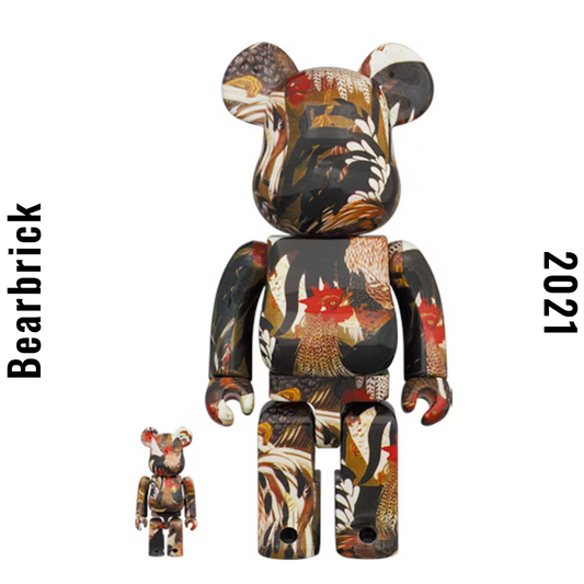 Bearbrick Ito Jakuchu "Flock of Chickens" 100% & 400% Set