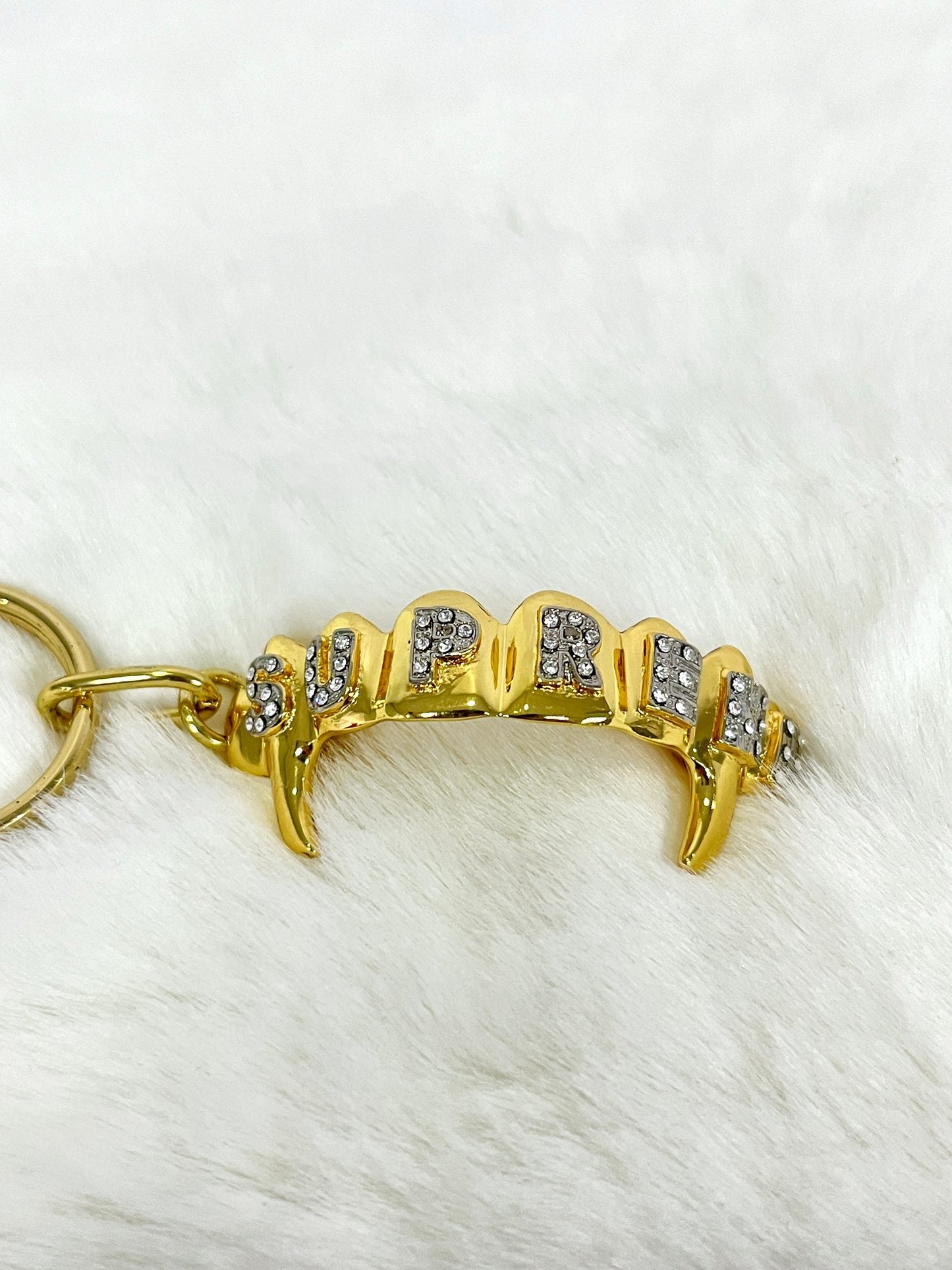 Supreme Fronts Keychain Gold