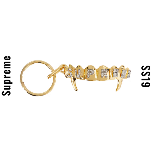 Supreme Fronts Keychain Gold