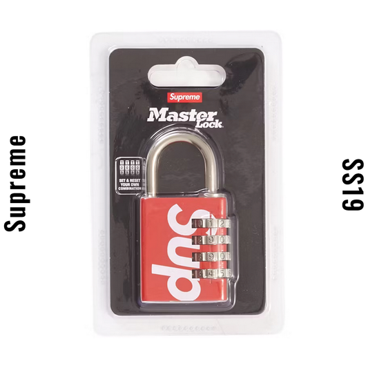 Supreme Masterlock Numeric Lock Red