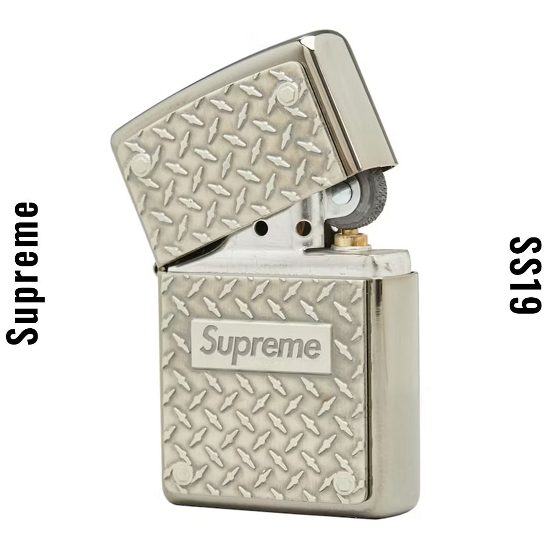 Supreme Diamond Plate Zippo Metal